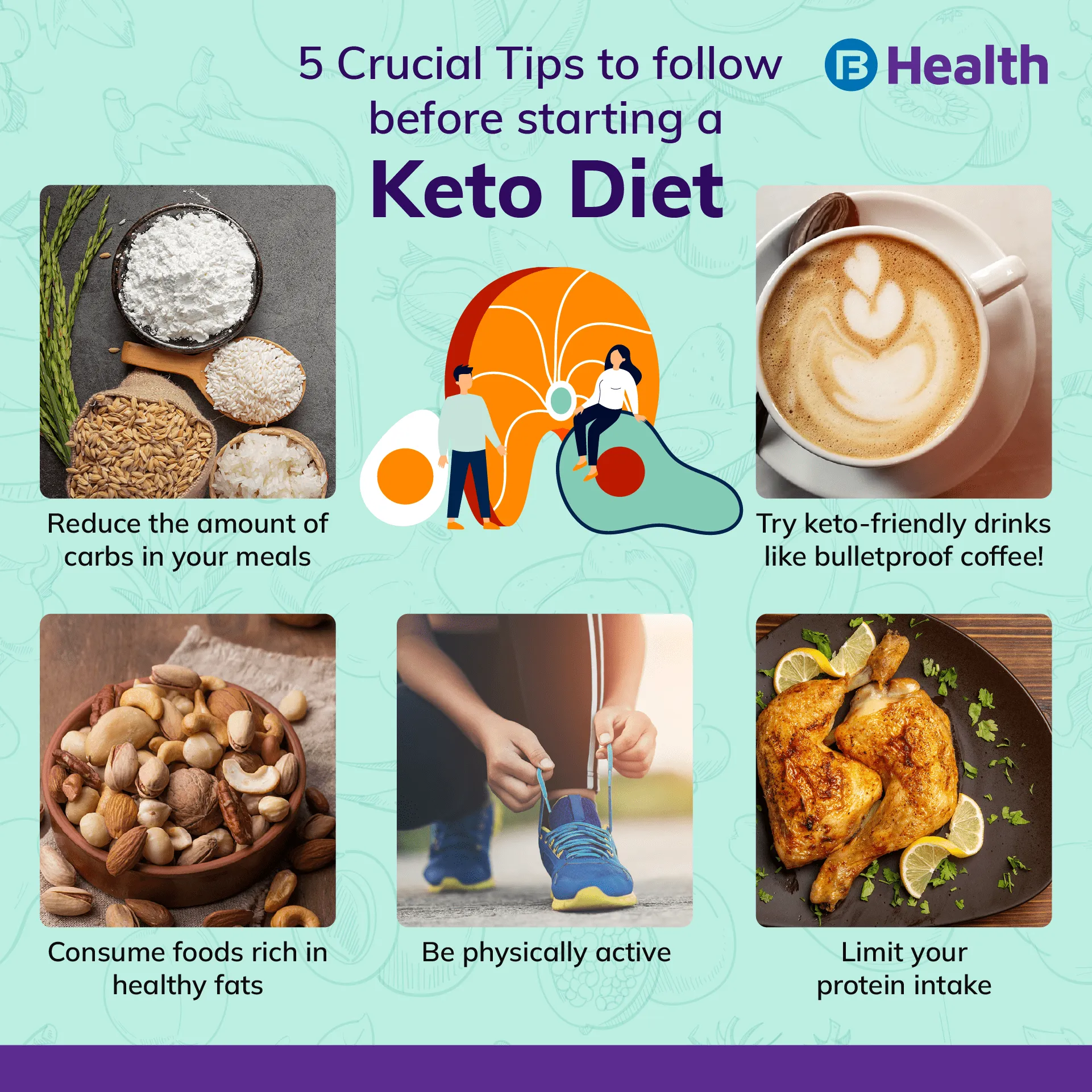 tips for keto diet infographics