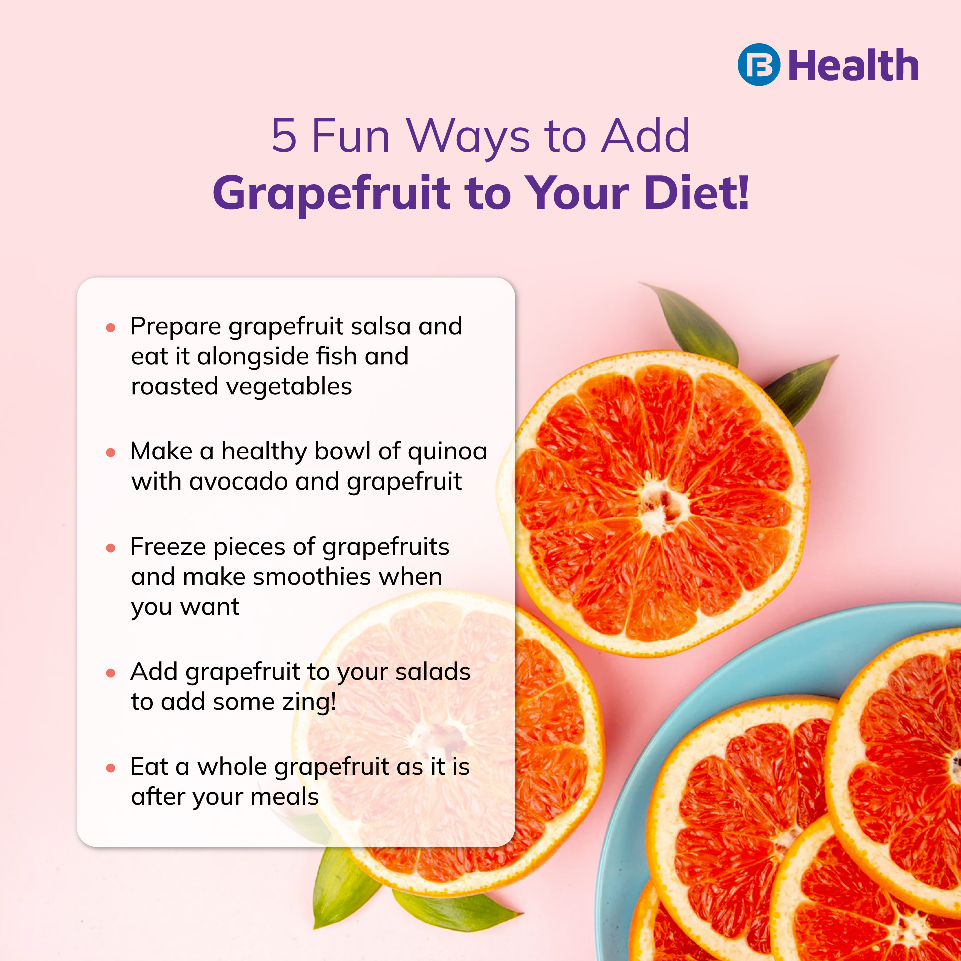Ways to add Grapefruit in diet infographic