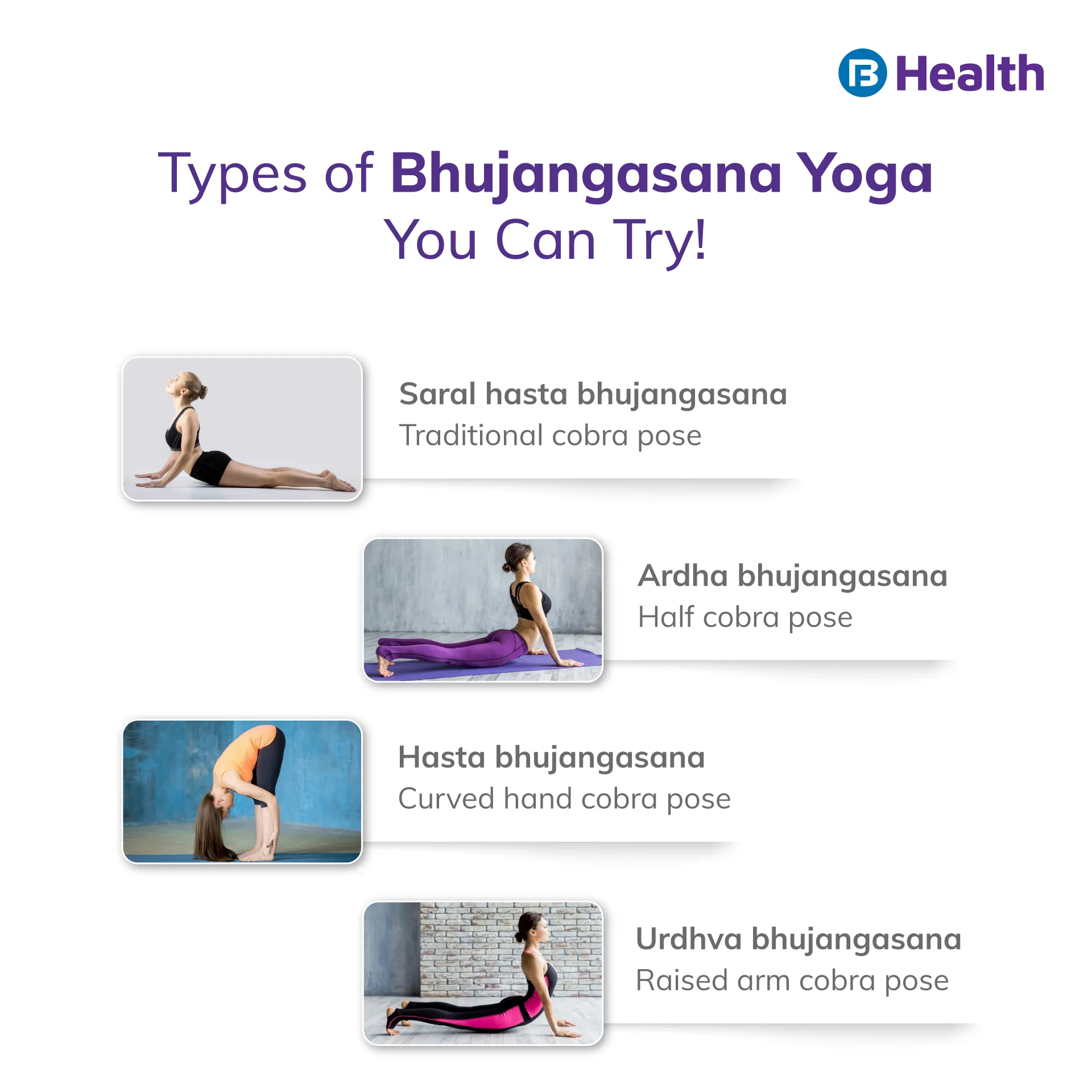 types of Bhujangasana yoga