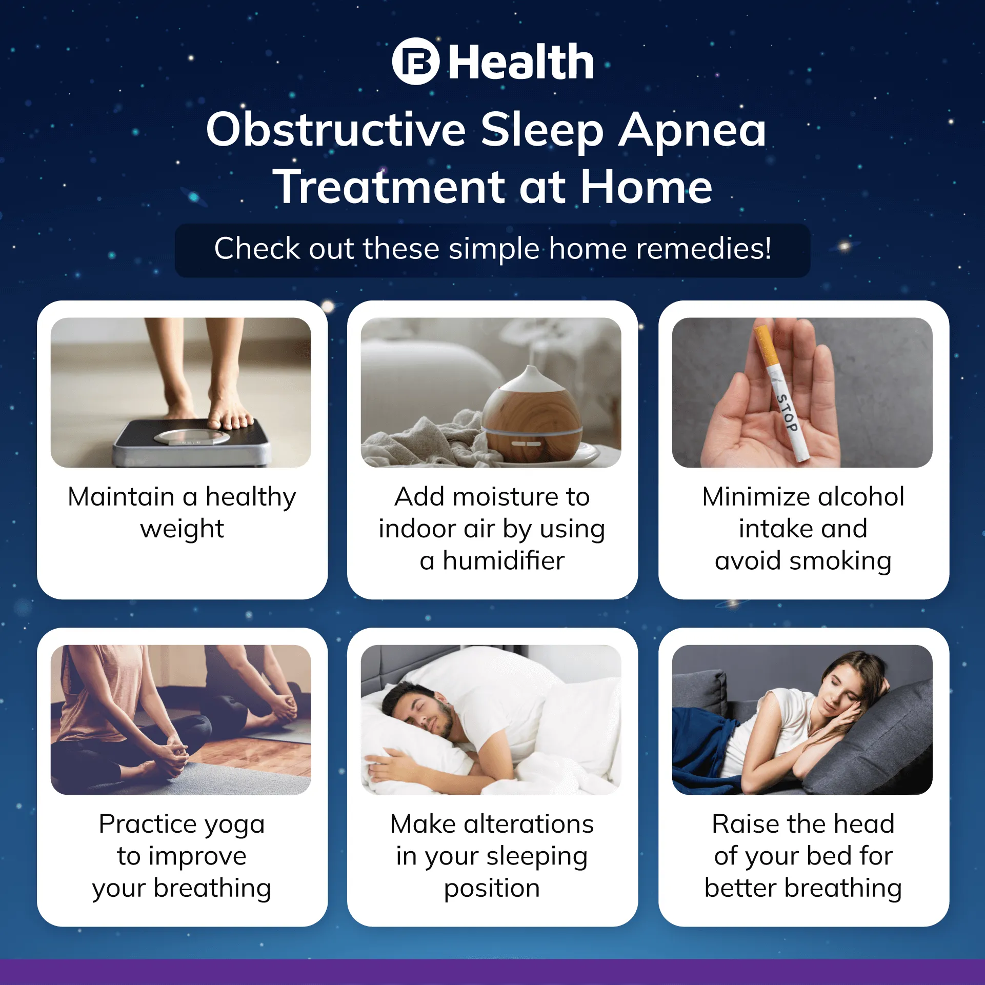 obstructive sleep apnea treatment at home infographic