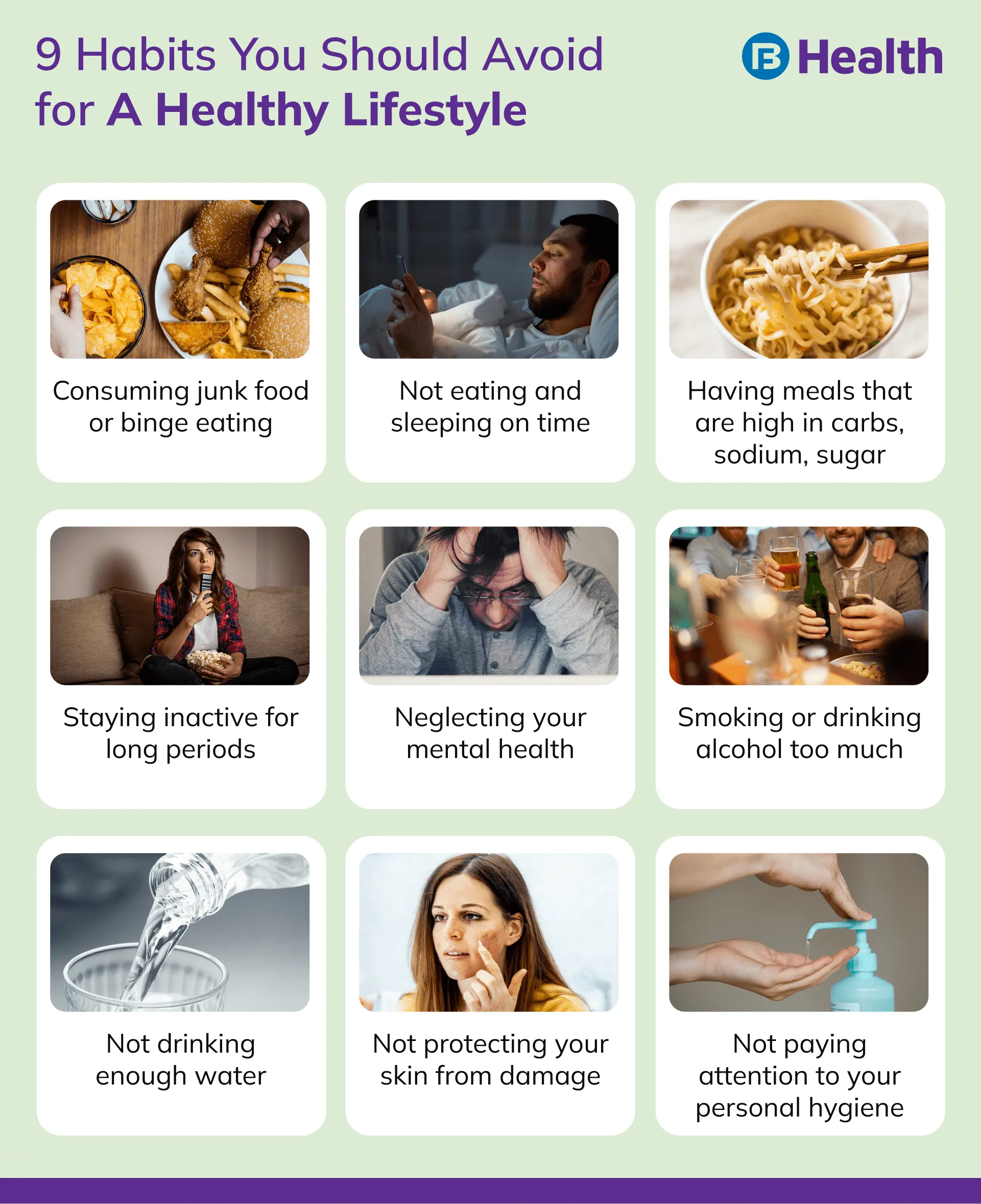 habits avoid for healthy lifestyle