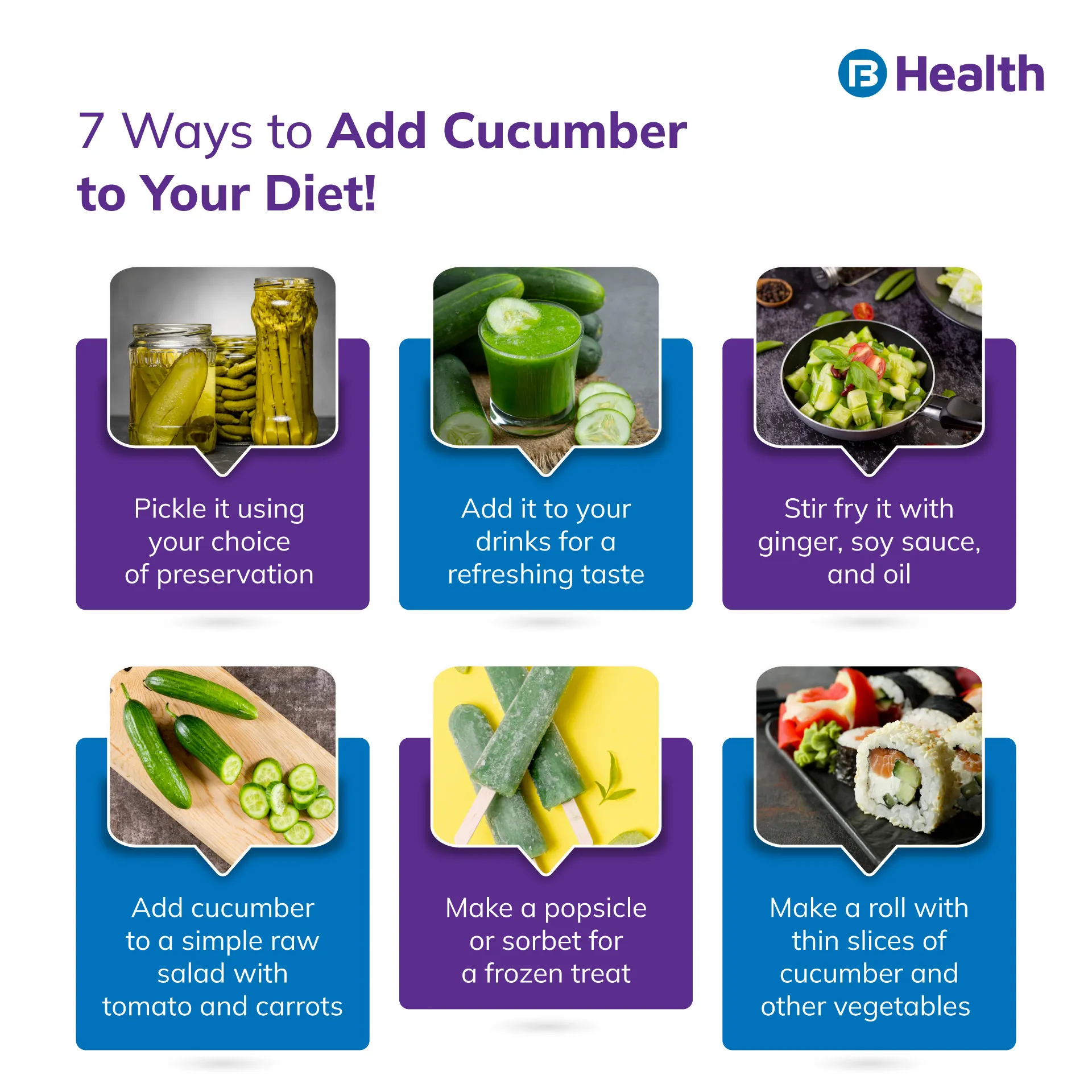 ways to add Cucumber in diet