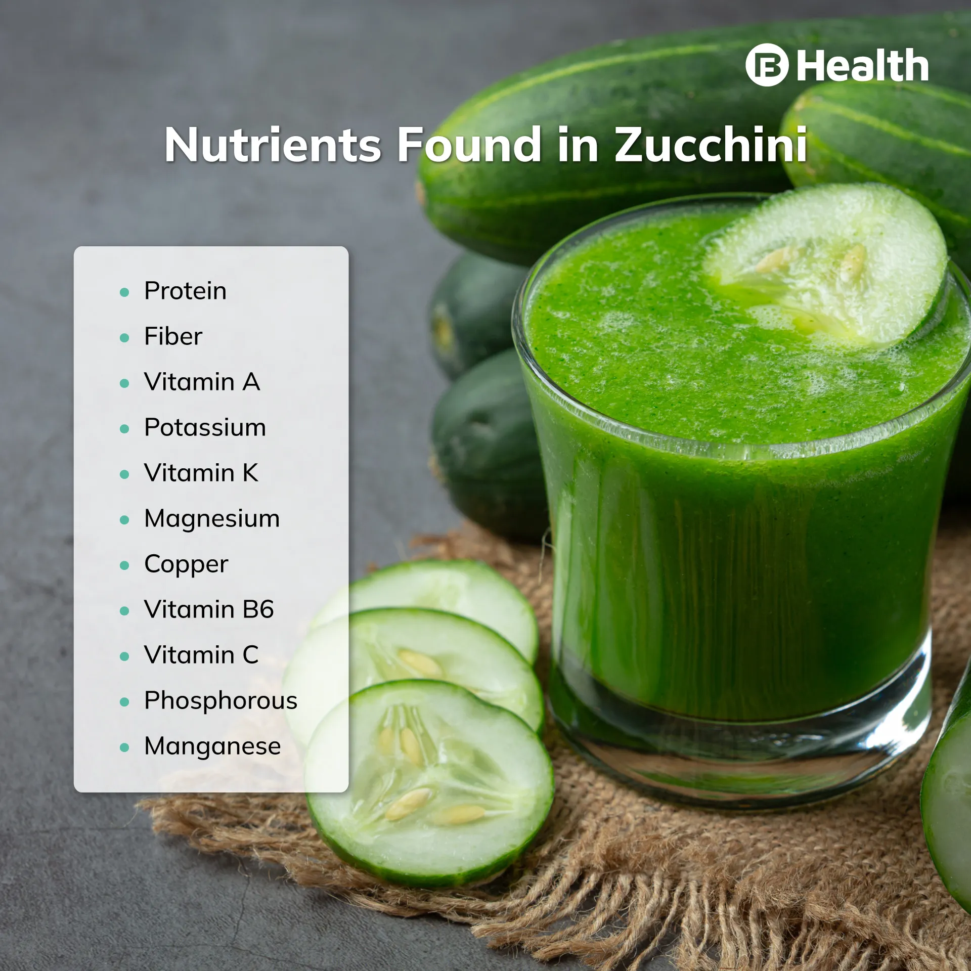 Nutrition in Zucchini