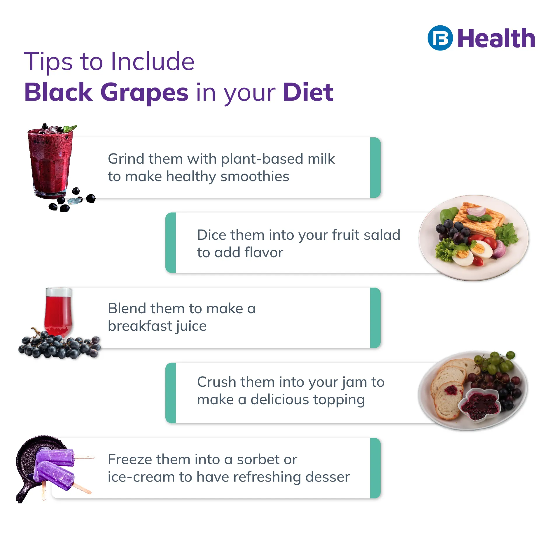 ways to include Black Grapes in diet