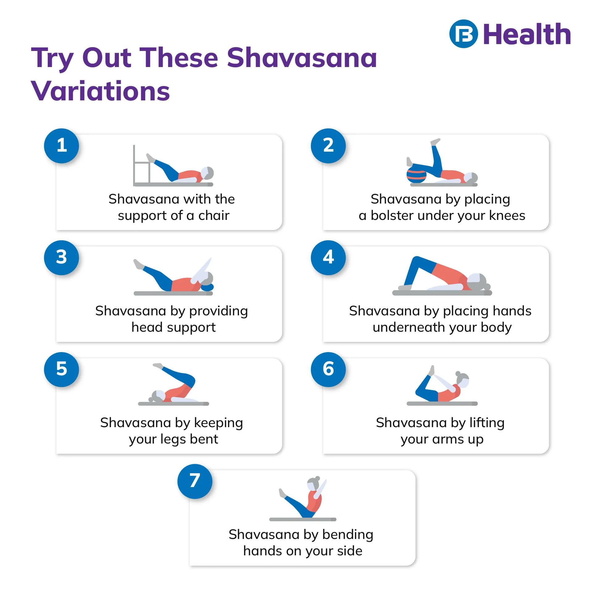Shavasana Pose variations