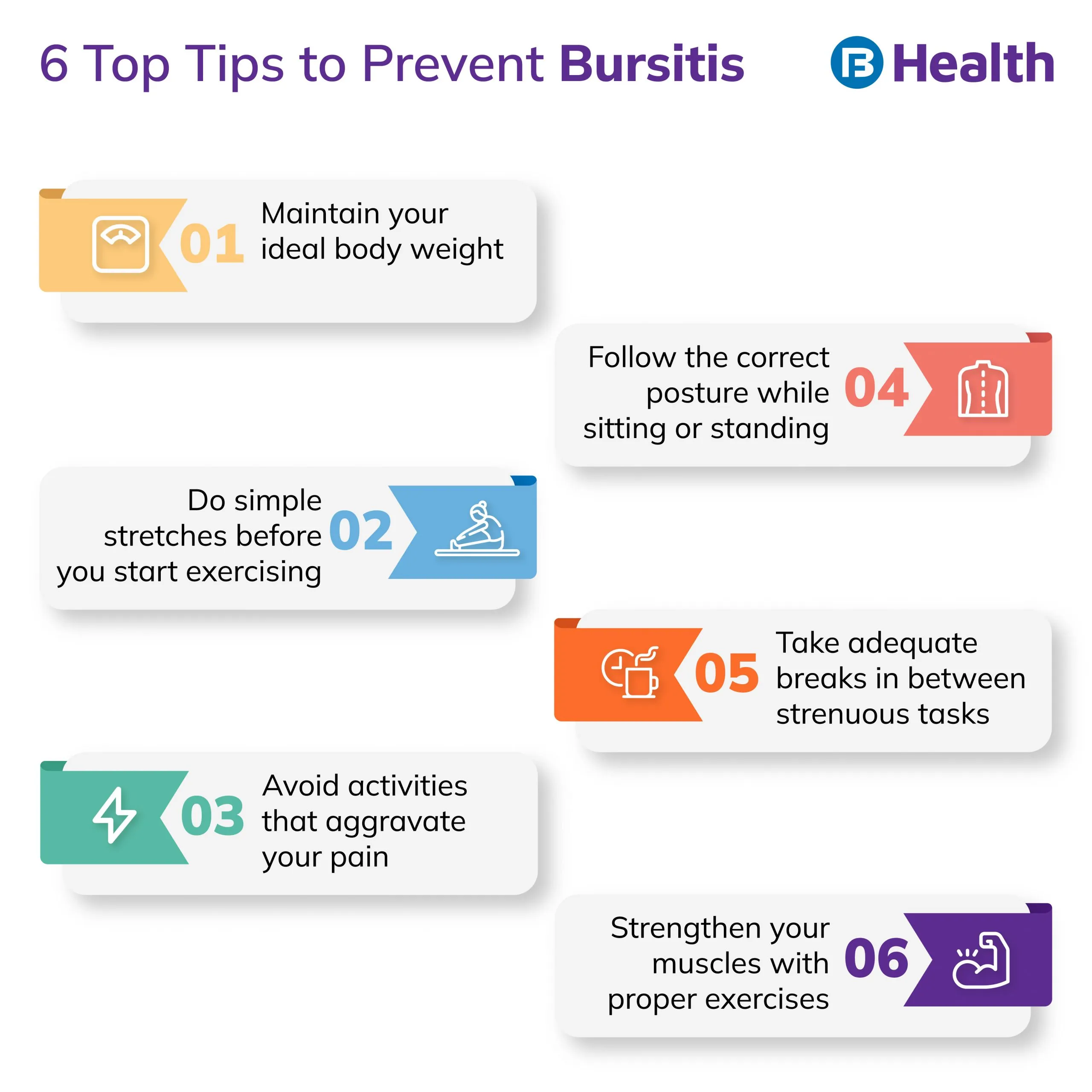 tips to prevent Bursitis