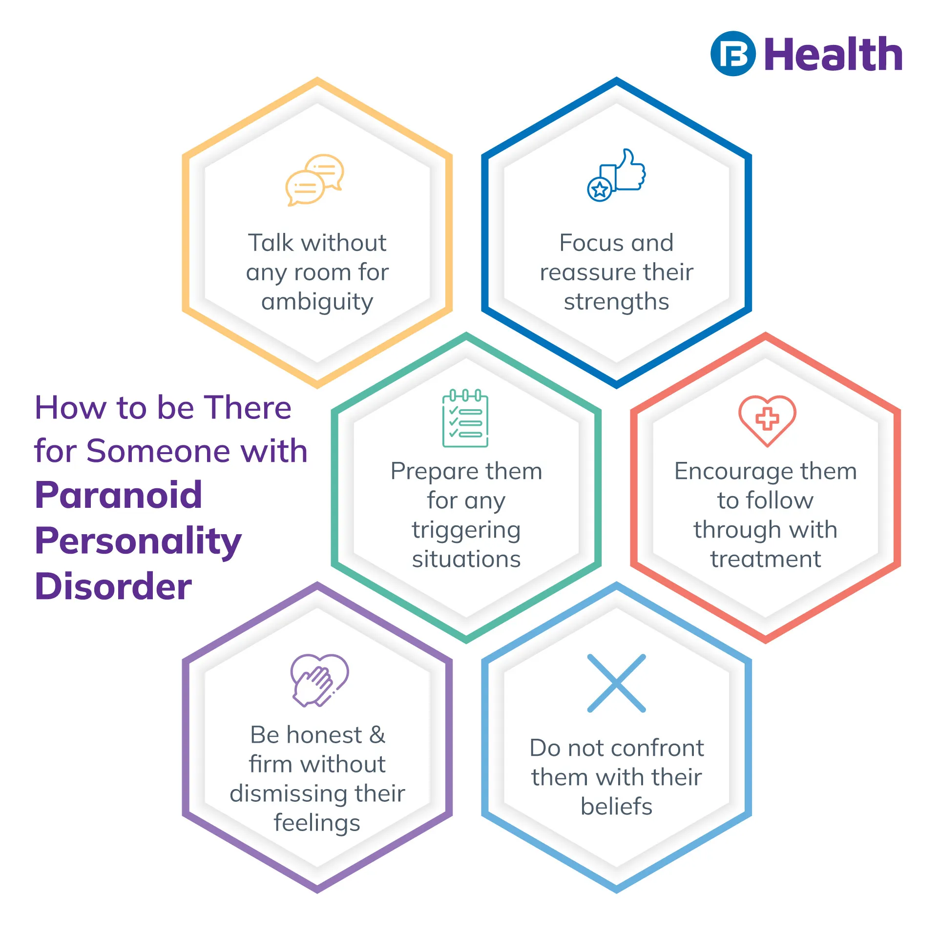 how to help person with Paranoid Personality Disorder infographics
