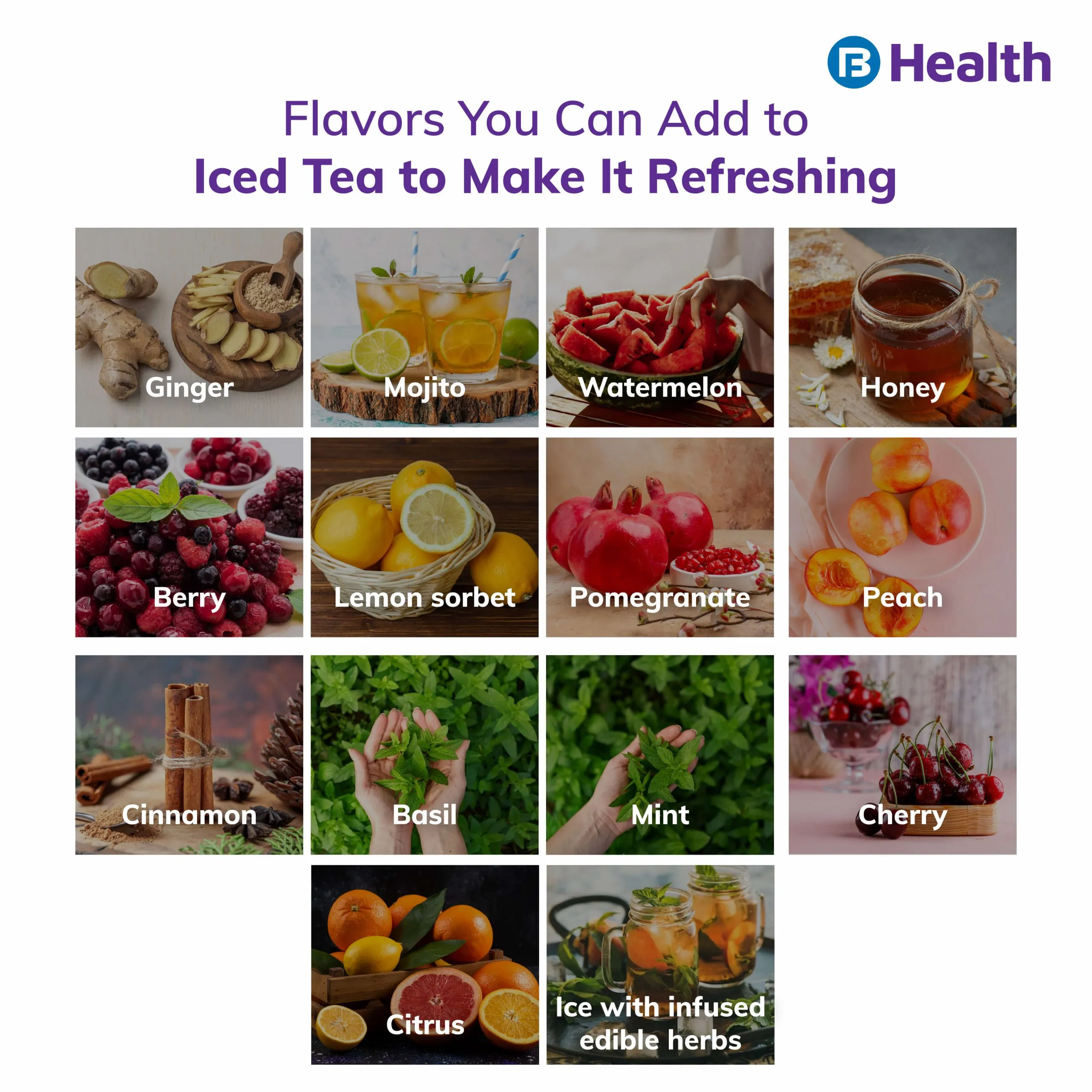 add these flavors to Iced Tea infographics
