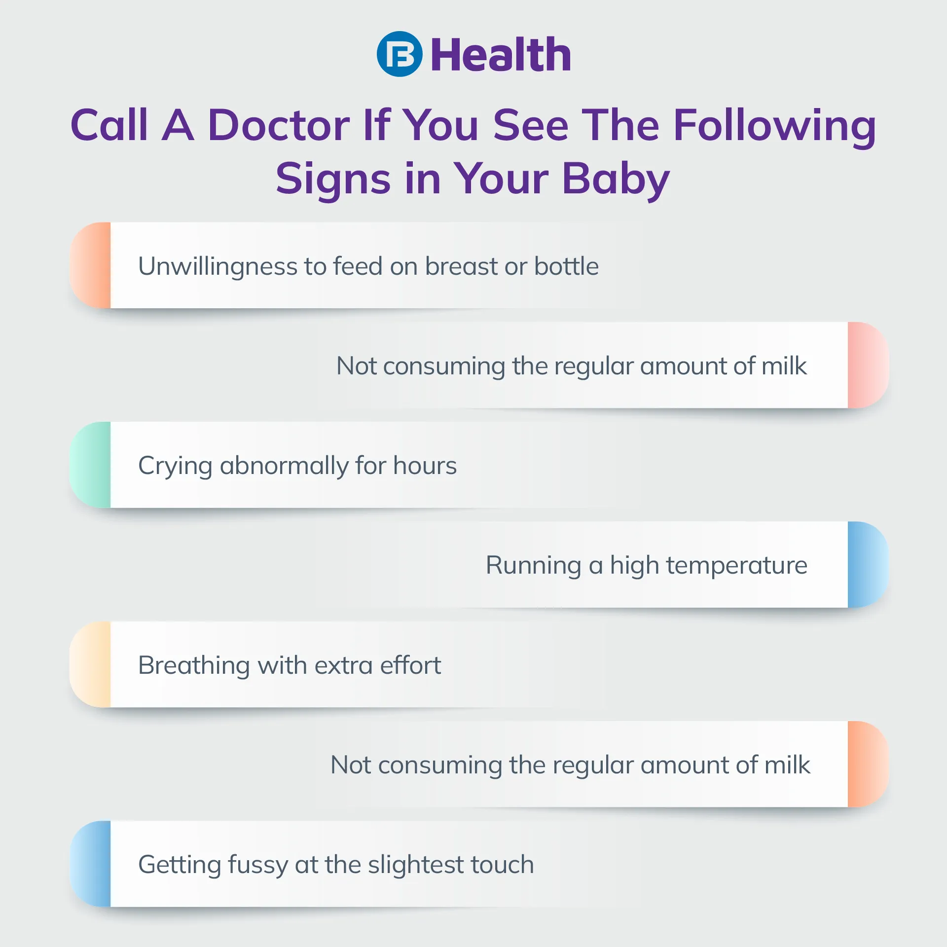 signs that tells baby is ill