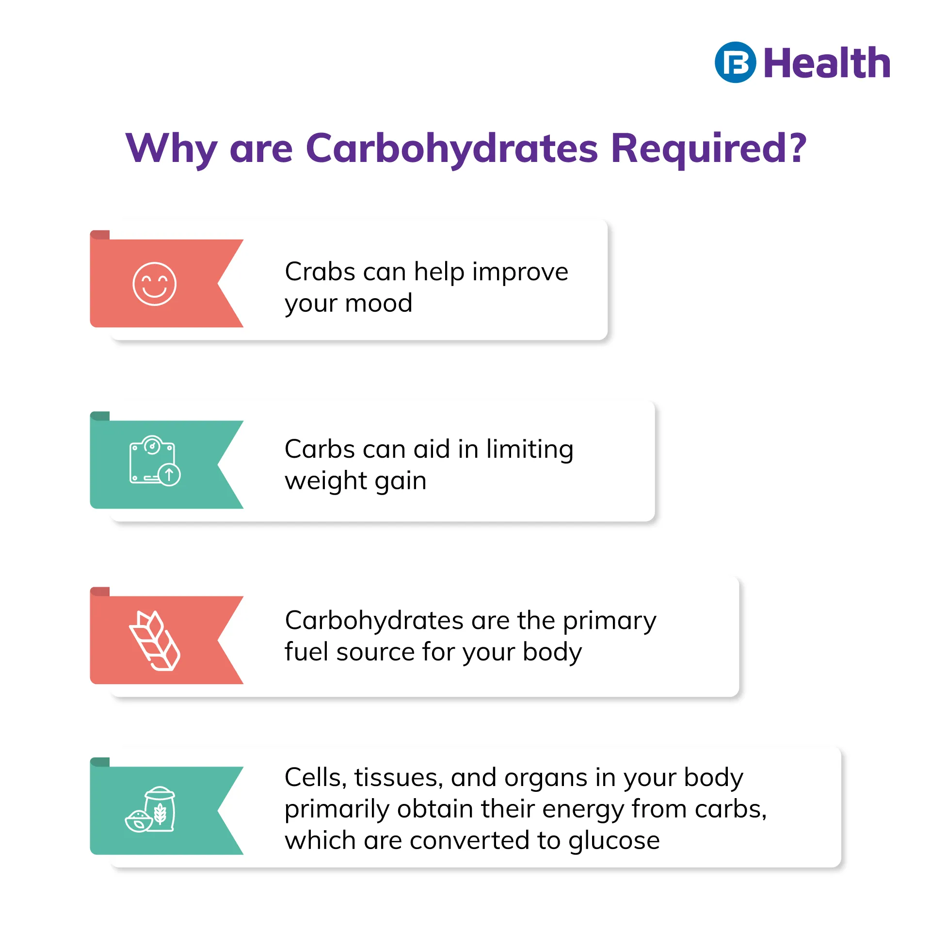 Carbohydrates Food benefits infographics