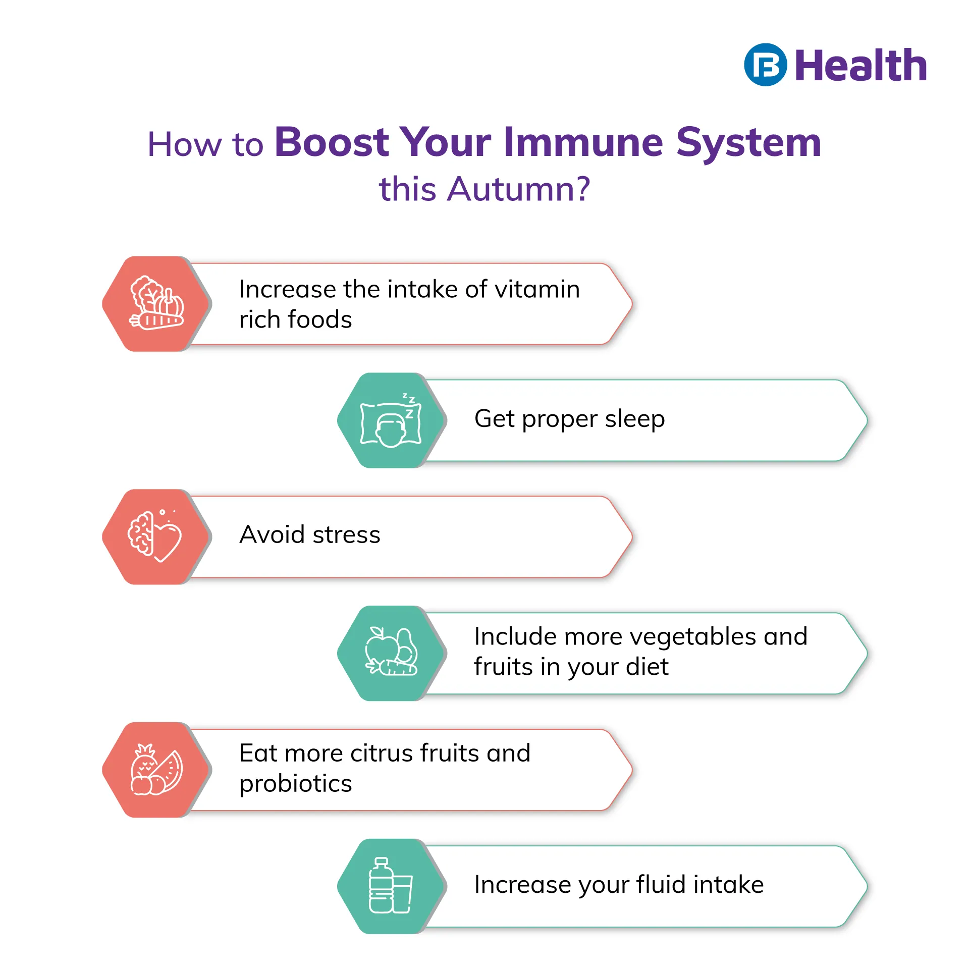Immunity Boosting Tips in Autumn infographics