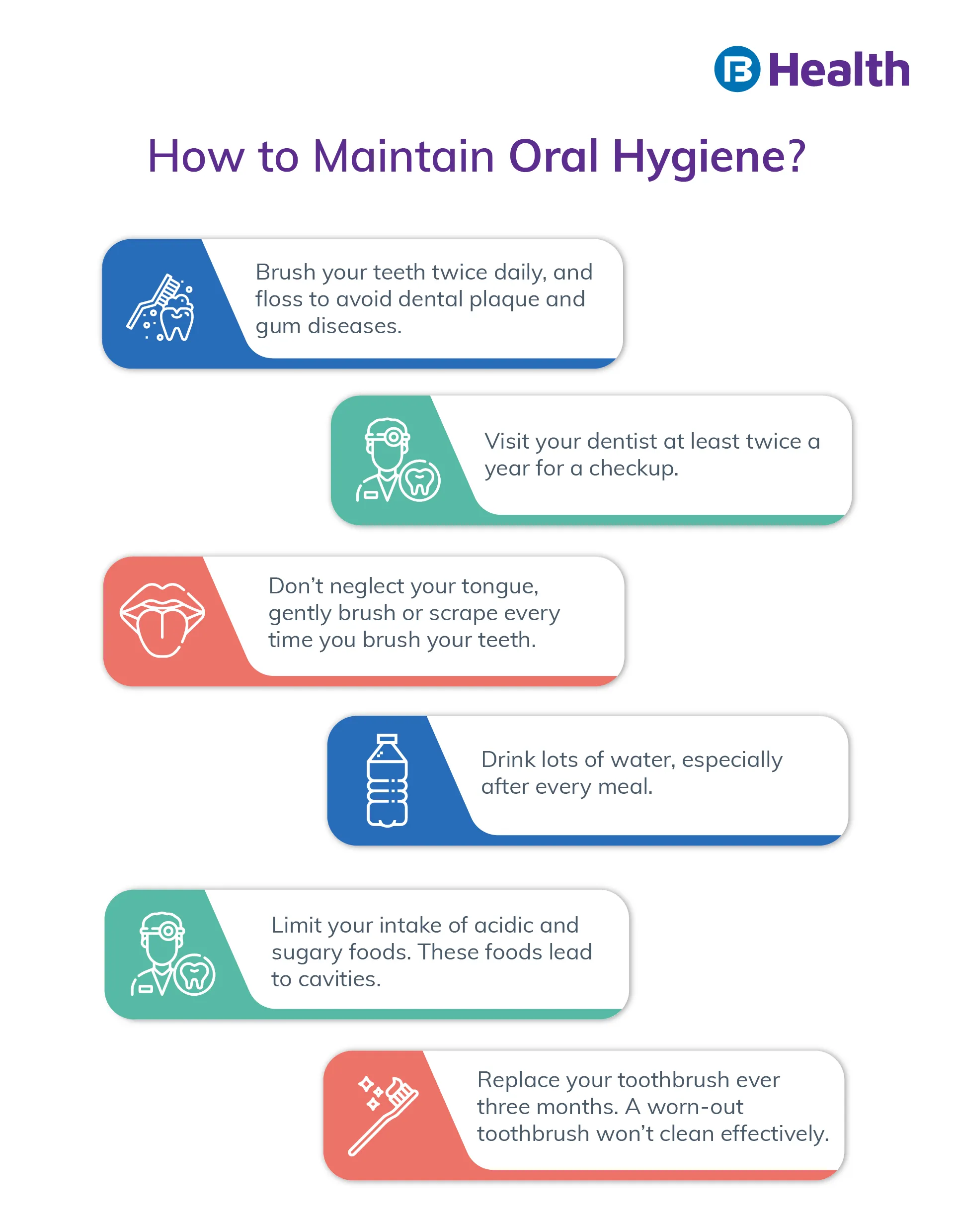 how to maintain oral hygiene infographics