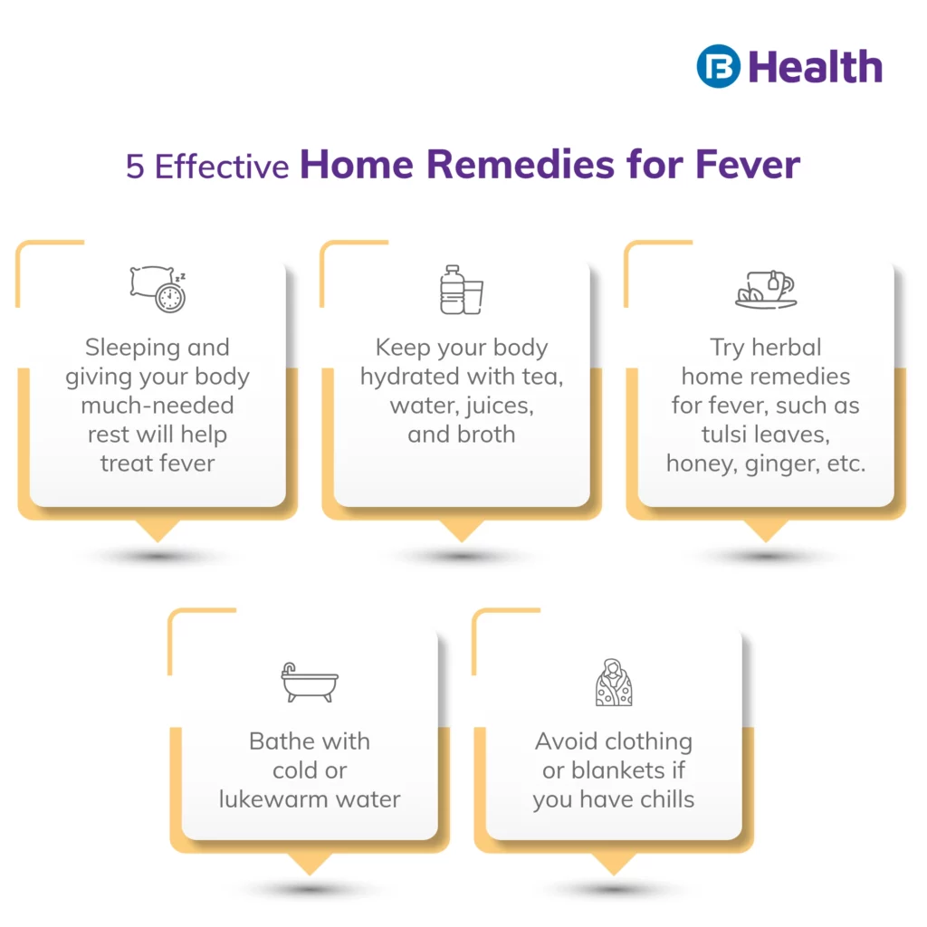 Home Remedies for Fever infographic
