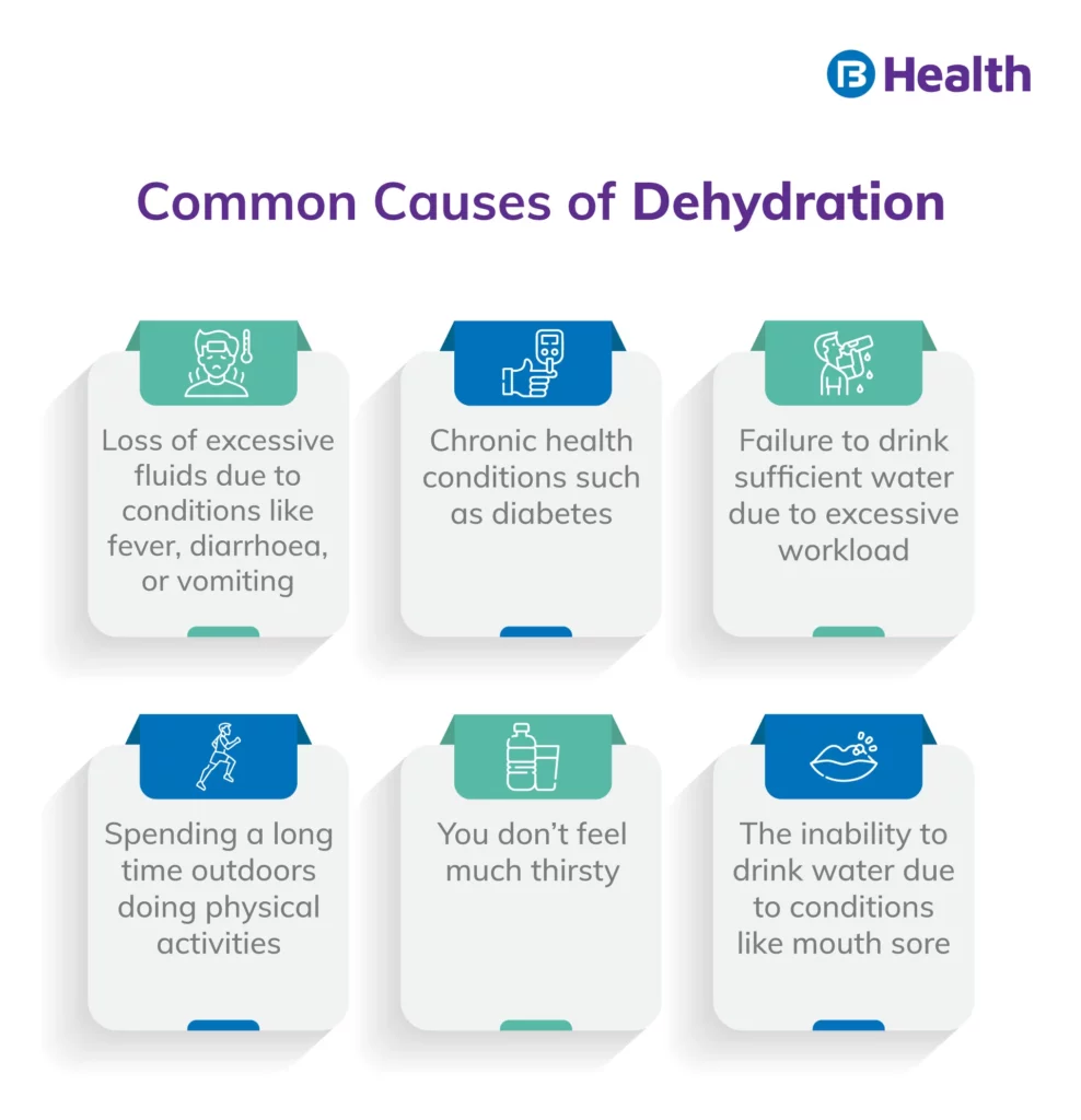 Common Causes of Dehydration Infographic