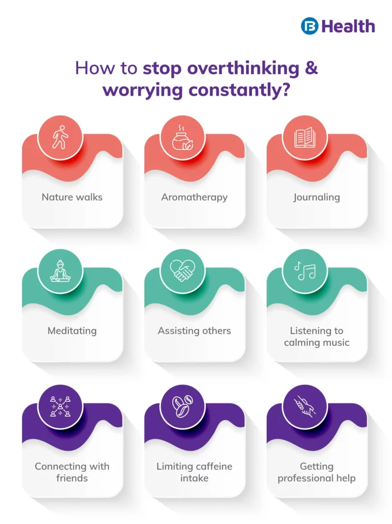 Stop Overthinking & Worrying Constantly Infographic 